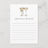 ブランチ&バブリーシャンパンブライダルシャワー アドバイスカード (正面)