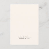 ブランチ&バブリーシャンパンブライダルシャワー アドバイスカード (裏面)