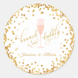 ブランチ&バブリーバチェロレッテ婚約ブランチ ラウンドシール