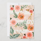 ブランチ&バブリーバラ金ゴールドグリッターブライダルシャワー 招待状 (裏面)