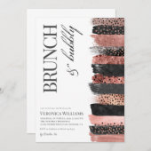 ブランチ&バブリーバラ金ゴールドブライダルシャワー招待 招待状 (正面/裏面)