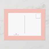 ブランチ&バブリーバラ&金ゴールドグリッターブライダルシャワー インビテーションポストカード (裏面)