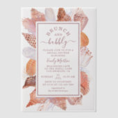 ブランチ&バブリービーチシーシェルブライダルシャワー ベラム紙招待状 (正面)