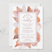 ブランチ&バブリービーチシーシェルブライダルシャワー 招待状 (正面)