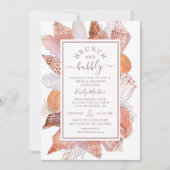 ブランチ&バブリービーチシーシェルブライダルシャワー 招待状 (正面)