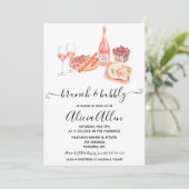 ブランチ&バブリーピクニックワインをテーマにしたブライダルシャワー 招待状 (スタンド正面)