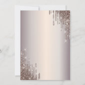 ブランチ&バブリーフラワーズバラ金ゴールドブライダルシャワー 招待状 (裏面)