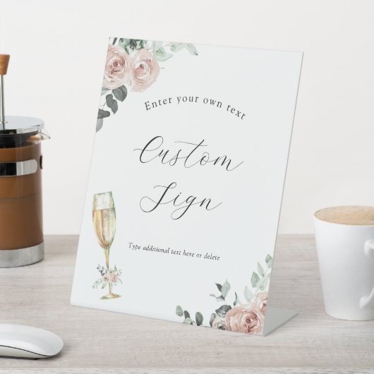 ブランチ&バブリーフローラカスタム文字標識 台座サイン (インサイチュ)