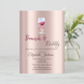 ブランチ&バブリーフローラガラスドリップ 招待状 (スタンド正面)