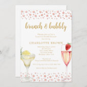 ブランチ&バブリーフローラブライダルシャワー招待 招待状 (正面/裏面)