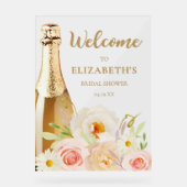 ブランチ&バブリーフローラブライダルシャワー歓迎 アクリルサイン (正面)