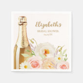 ブランチ&バブリーフローラブライダルシャワー スタンダードカクテルナプキン (正面)