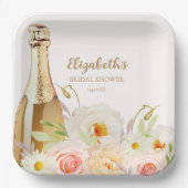 ブランチ&バブリーフローラブライダルシャワー ペーパープレート (正面)