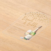 ブランチ&バブリーブライダルアクリル招待状 アクリル招待状 (レイダウン)