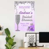 ブランチ&バブリーブライダルシャワーウェルカムサイン ポスター (ホームオフィス)