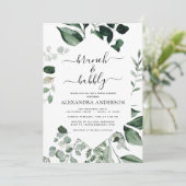 ブランチ&バブリーブライダルシャワーグリーンリー招待状 招待状 (スタンド正面)