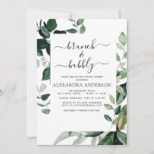 ブランチ&バブリーブライダルシャワーグリーンリー招待状 招待状 (正面)