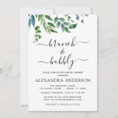 ブランチ&バブリーブライダルシャワーグリーンリー 招待状 (正面)