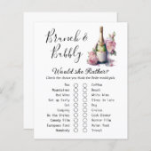 ブランチ&バブリーブライダルシャワーゲームカード (正面/裏面)