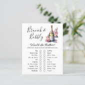 ブランチ&バブリーブライダルシャワーゲームカード (スタンド正面)