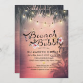 ブランチ&バブリーブライダルシャワーサマービーチパーム 招待状 (正面/裏面)