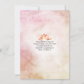 ブランチ&バブリーブライダルシャワーシックフローラフェザー 招待状 (裏面)