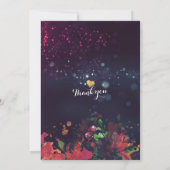 ブランチ&バブリーブライダルシャワーフローラストリングライト 招待状 (裏面)