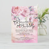 ブランチ&バブリーブライダルシャワーボホフローラフェザー 招待状 (スタンド正面)