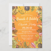 ブランチ&バブリーブライダルシャワーメープル葉パンプキン 招待状 (正面)