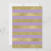 ブランチ&バブリーブライダルシャワー招待状フェイク金ゴールド 招待状 (裏面)