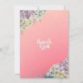 ブランチ&バブリーブライダルシャワー水色多肉質 招待状 (裏面)