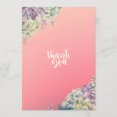 ブランチ&バブリーブライダルシャワー水色多肉質 招待状 (裏面)