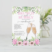 ブランチ&バブリーブライダルシャワー パーソナライズされた 招待状 (スタンド正面)