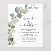 ブランチ&バブリーブライダルシャワーQRコード招待状 チラシ (正面)