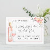 ブランチ&バブリーブライダルブランチメイド・オブ・オーナー（花嫁付き添い人）カード 招待状 (スタンド正面)