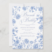 ブランチ&バブリーブルーフローラブライダルシャワー 招待状 (正面)