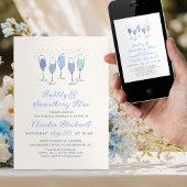 ブランチ&バブリーブルーブライダルシャワー 招待状