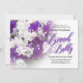 ブランチ&バブリーホワイトパープル結婚式招待状 招待状 (正面)