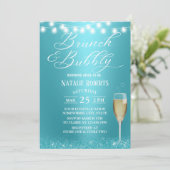 ブランチ&バブリーモダンターコイズブライダルシャワー 招待状 (スタンド正面)
