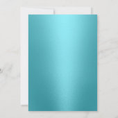 ブランチ&バブリーモダンターコイズブライダルシャワー 招待状 (裏面)