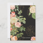 ブランチ&バブリーヴィンテージグリッターフローラシャワー 招待状 (裏面)