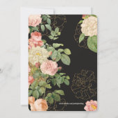 ブランチ&バブリーヴィンテージグリッターフローラシャワー 招待状 (裏面)