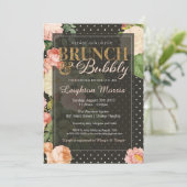 ブランチ&バブリーヴィンテージドットブライダルシャワー 招待状 (スタンド正面)