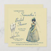 ブランチ&バブリーヴィンテージブライドシャワー招待状 招待状 (正面/裏面)