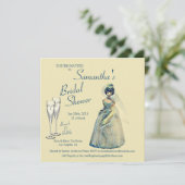 ブランチ&バブリーヴィンテージブライドシャワー招待状 招待状 (スタンド正面)
