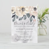ブランチ&バブリー水カラーフローラブライダルシャワー 招待状 (スタンド正面)