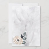 ブランチ&バブリー水カラーフローラブライダルシャワー 招待状 (裏面)