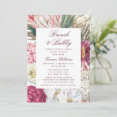 ブランチ&バブリー水カラーフローラブライダルシャワー 招待状 (スタンド正面)