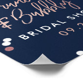 ブランチ&バブリー紙吹雪ブライダルシャワー歓迎 ポスター (角)