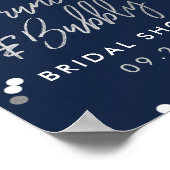 ブランチ&バブリー紙吹雪ブライダルシャワー歓迎 ポスター (角)